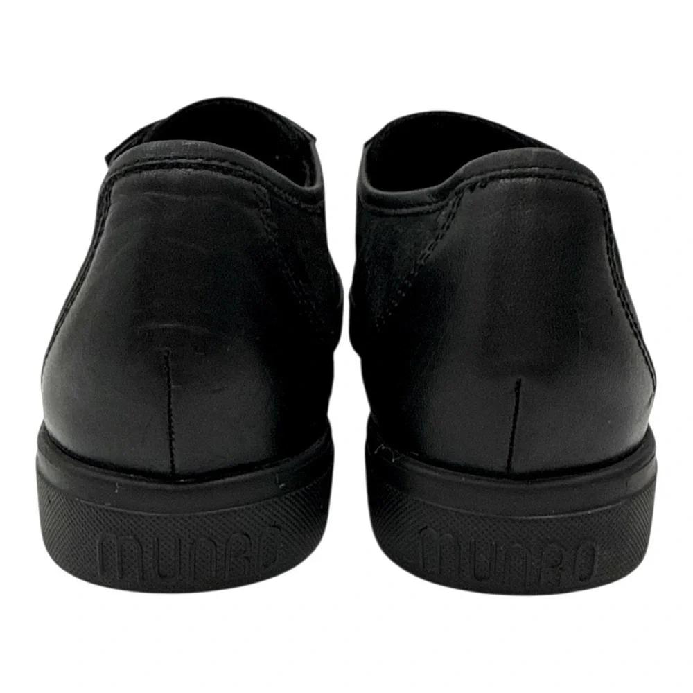 MUNRO ROSLYN Zip Sneaker Comfort Shoe BLACK SUEDE size 7 M